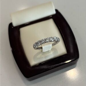 Elegant Silver Diamond Ring